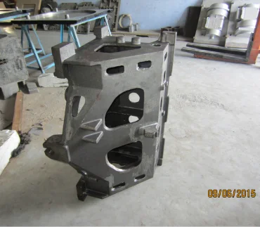 A metal casting machine featuring small holes made for an accurate shape and casting process in a production facility