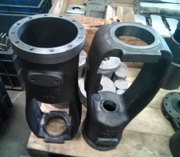 A pair of metal castings crafted carefully in a manufacturing facility to use as a component in many engineering sectors