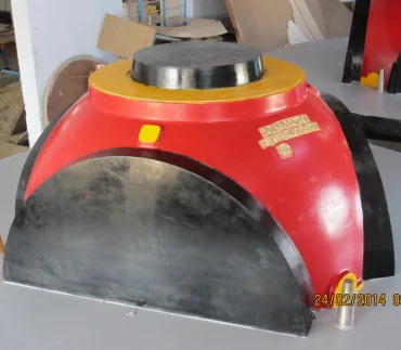 O-series crusher production factory in India A red and black O-series crusher produced in a foundry pattern manufacturing plant for use in various applications