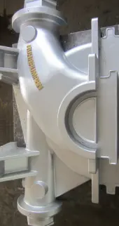 Top Pattern Machine manufacturer in Coimbatore A magnified metal pump, a product made in a pattern manufacturing unit for different industrial applications